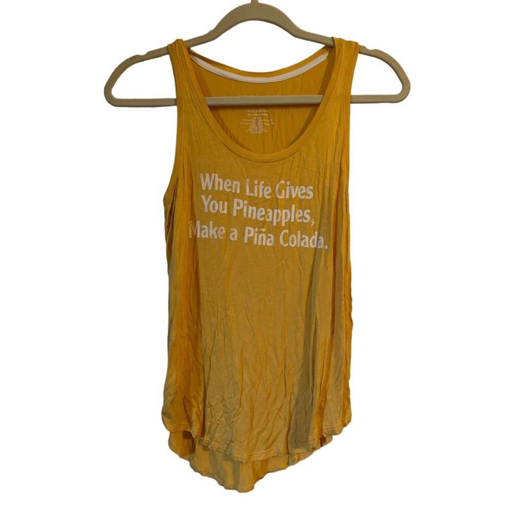 Grayson/Threads “When Life Gives You Pineapples, Make Pina Colada” Yellow Tank